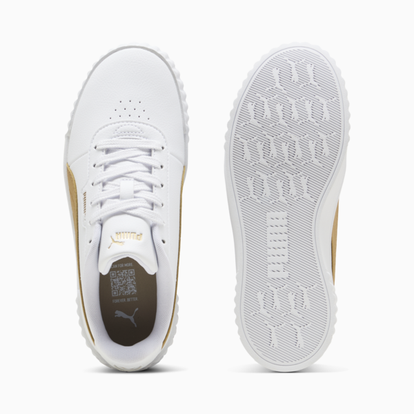 Carina 3.0 Aqua Metallics Sneakers Women, PUMA White-Light Sand-PUMA Gold, large-MEX