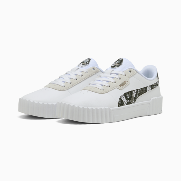 Carina 3.0 Snake Chic Women, PUMA White-Vapor Gray-Puma Aged Silver, large-ZAF