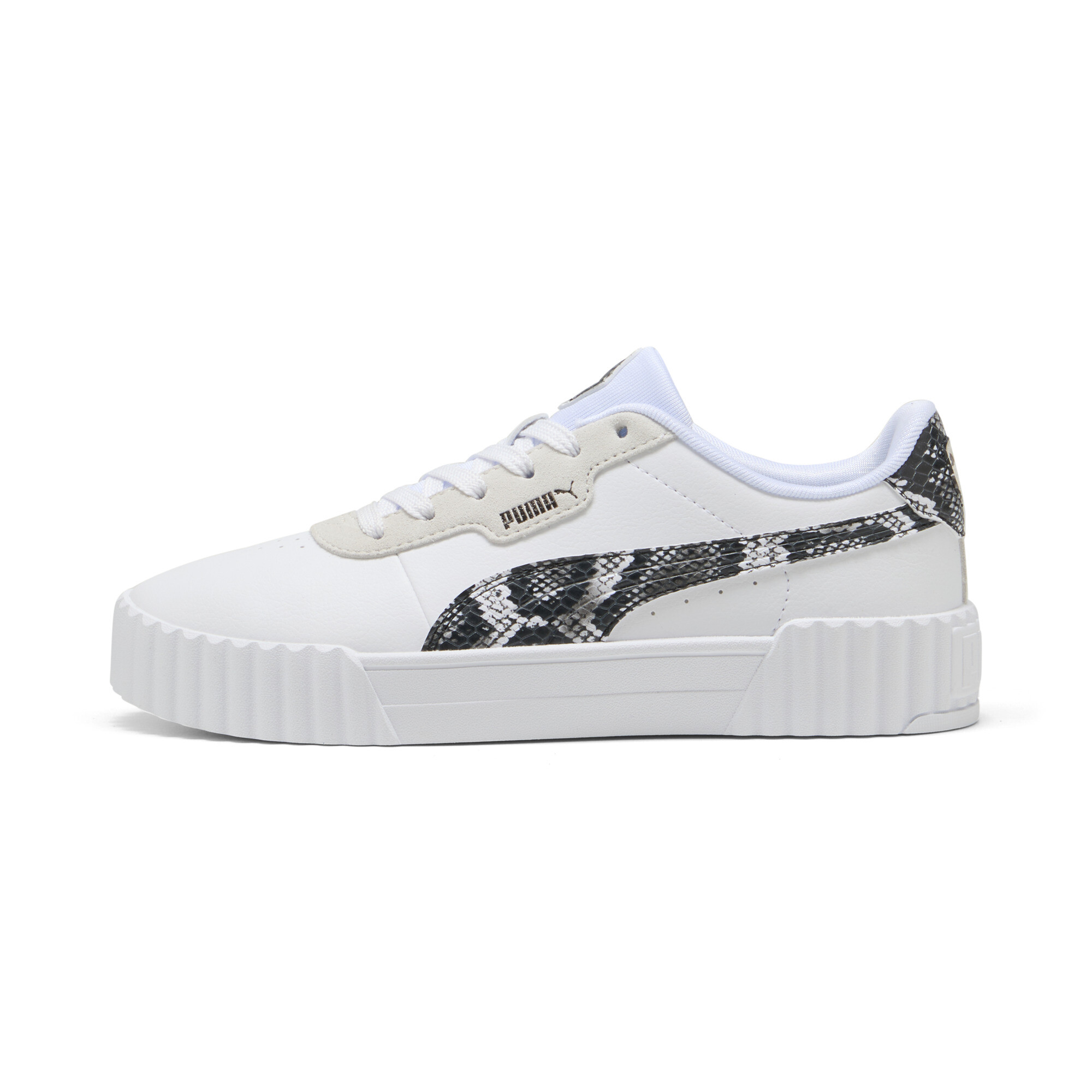 Puma Carina 3.0 Snake Chic Damen | White/Vapor Gray/Aged Silver | Größe: 39