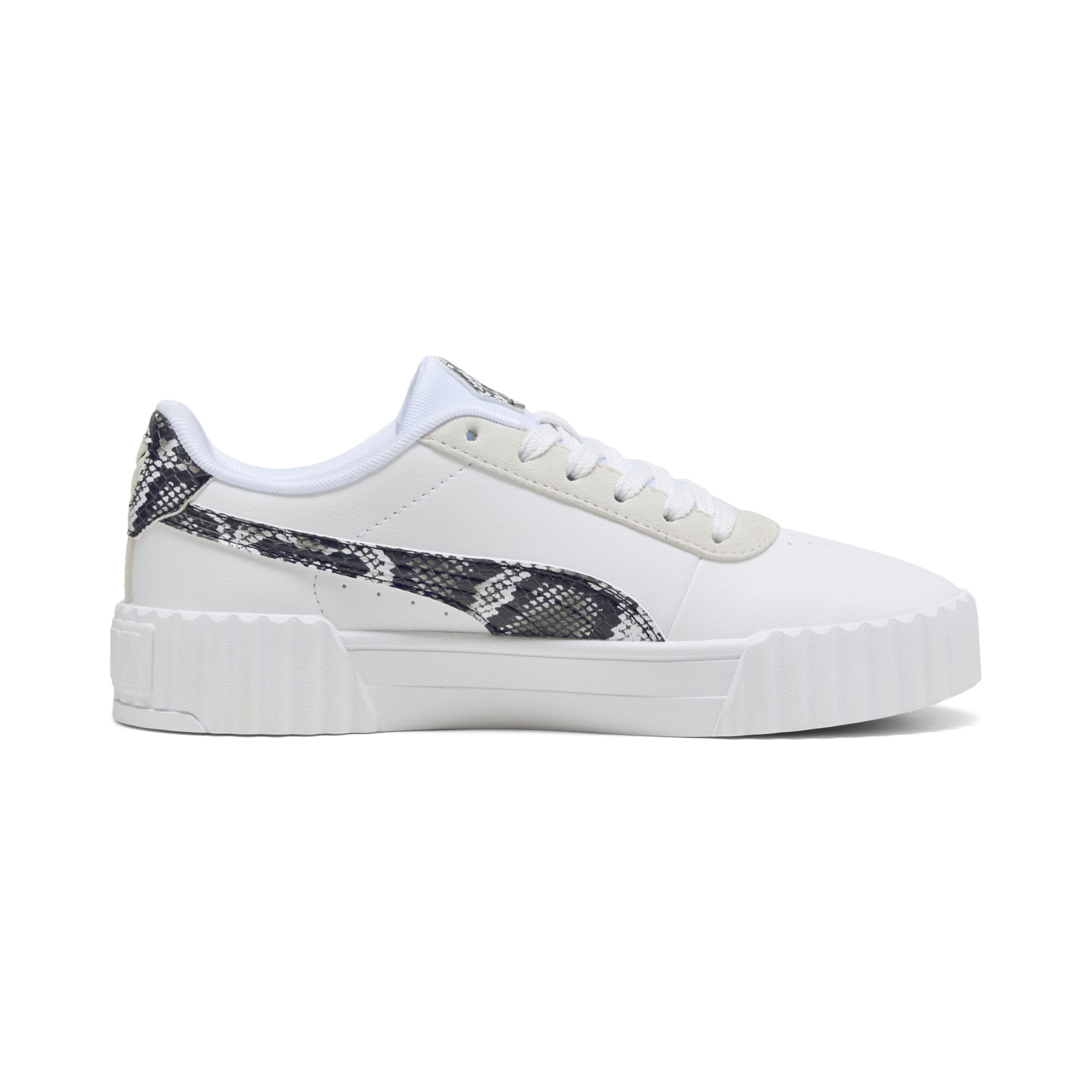 Women's Puma Carina 3.0 Snake Chic, White, Size 38.5, Shoes