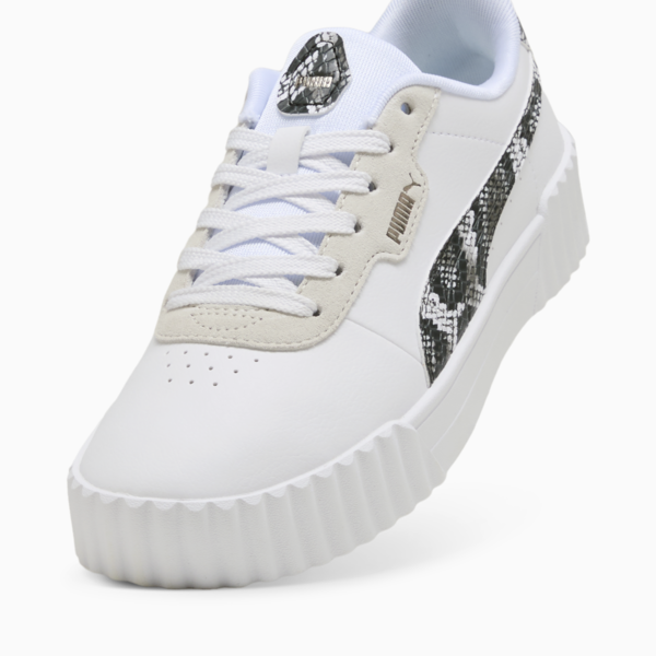 Zapatillas Carina 3.0 Snake Chic para mujer, PUMA White-Vapor Gray-Puma Aged Silver, large-ARG