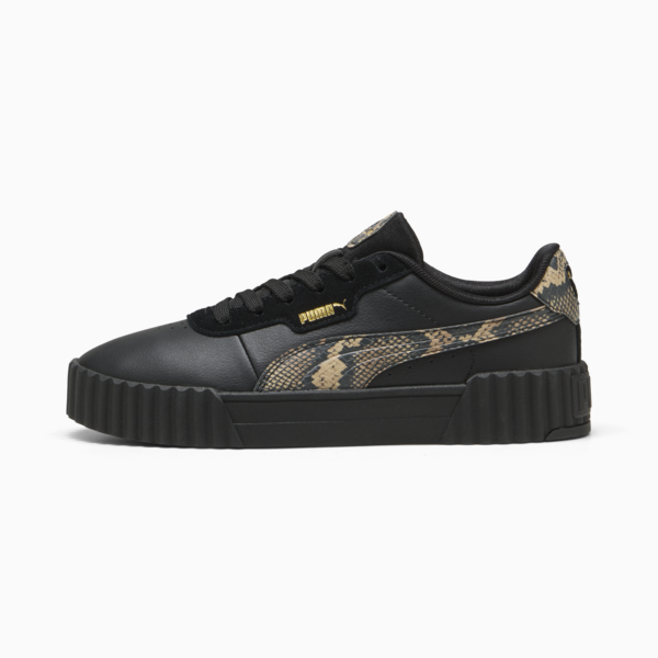 Tenis Carina 3.0 Snake Chic para mujer, PUMA Black-PUMA Gold, large-MEX