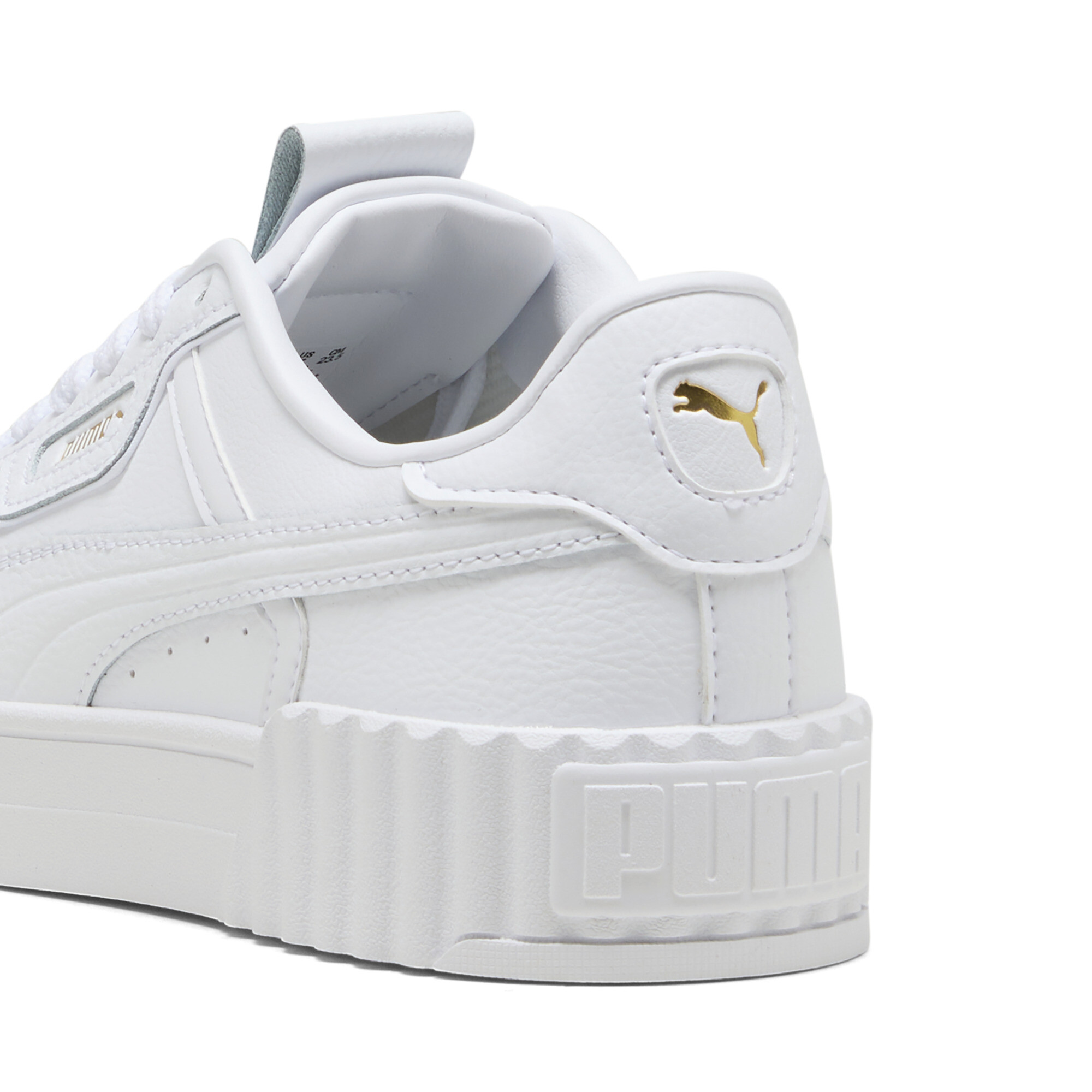 PUMA Carina 3.0 Luxe sneakers voor Dames, Wit/Goud, Maat 38 thumbnail 5