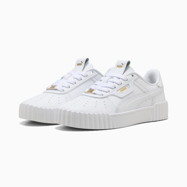Carina 3.0 Luxe Sneakers Women, PUMA White-PUMA Gold, large-ZAF