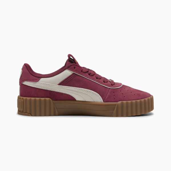 Zapatillas Carina 3.0 Luxe Gamuza para mujer, Team Regal Red-Warm White-PUMA Gold, large-ARG