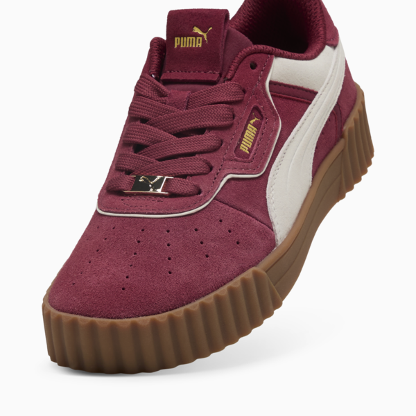 Zapatillas Carina 3.0 Luxe Gamuza para mujer, Team Regal Red-Warm White-PUMA Gold, large-ARG