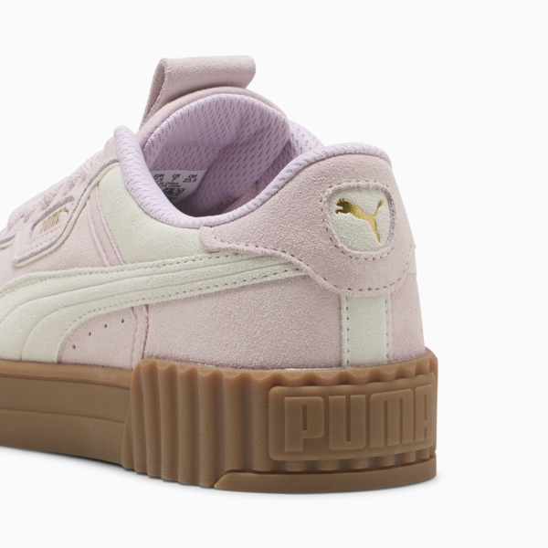 Carina 3.0 Luxe Suede Sneakers Women, Rose Mauve-Warm White-PUMA Gold, large-MEX