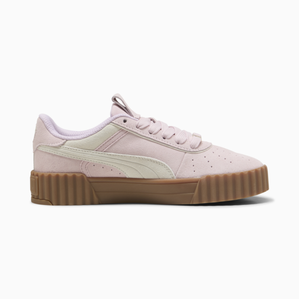 Carina 3.0 Luxe Suede Sneakers Women, Rose Mauve-Warm White-PUMA Gold, large-MEX