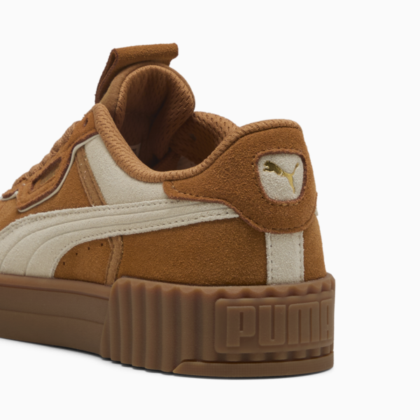 Zapatillas Carina 3.0 Luxe Gamuza para mujer, Caramel Latte-Alpine Snow-PUMA Gold, large-ARG