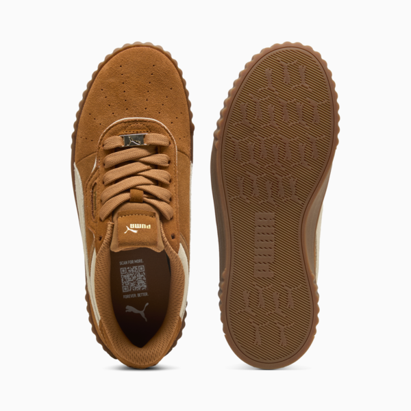 Zapatillas Carina 3.0 Luxe Gamuza para mujer, Caramel Latte-Alpine Snow-PUMA Gold, large-ARG