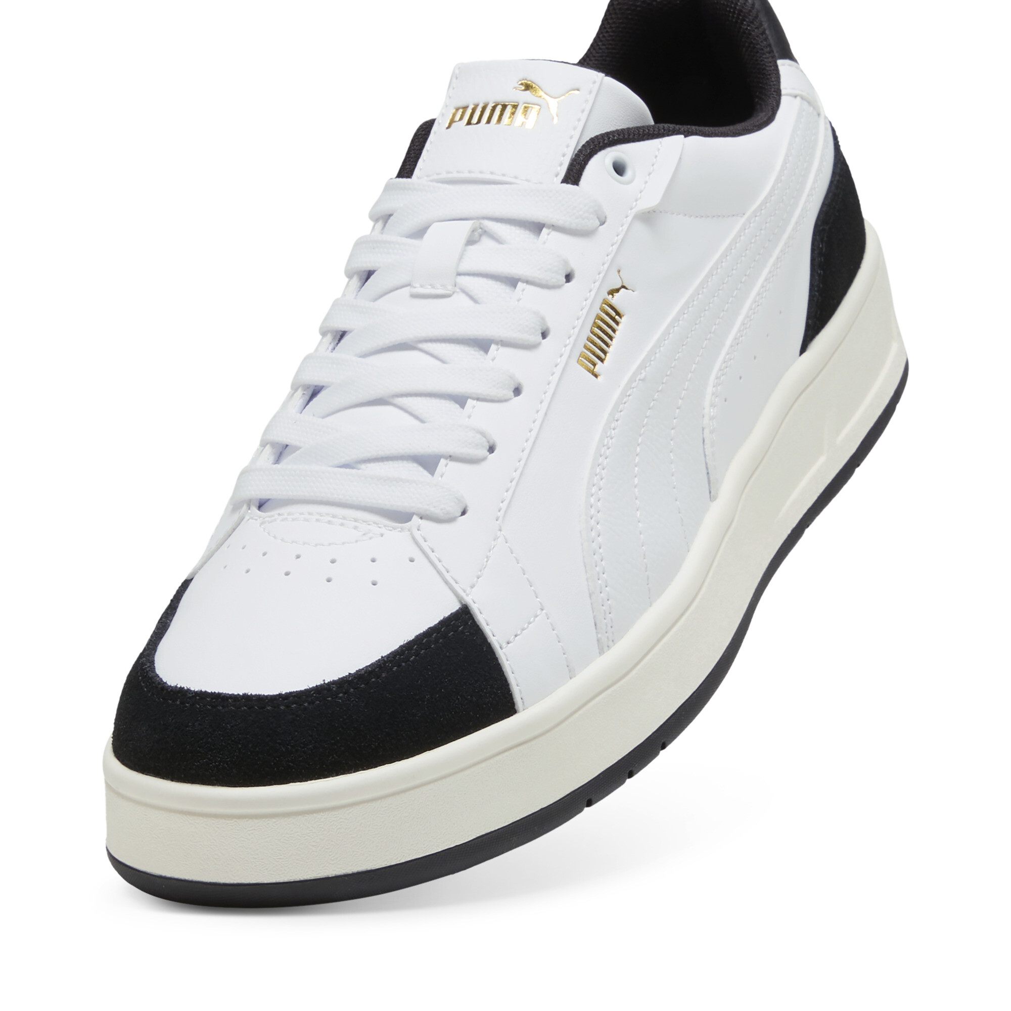 PUMA Court Classico Sport sneakers voor Dames, Wit/Zwart