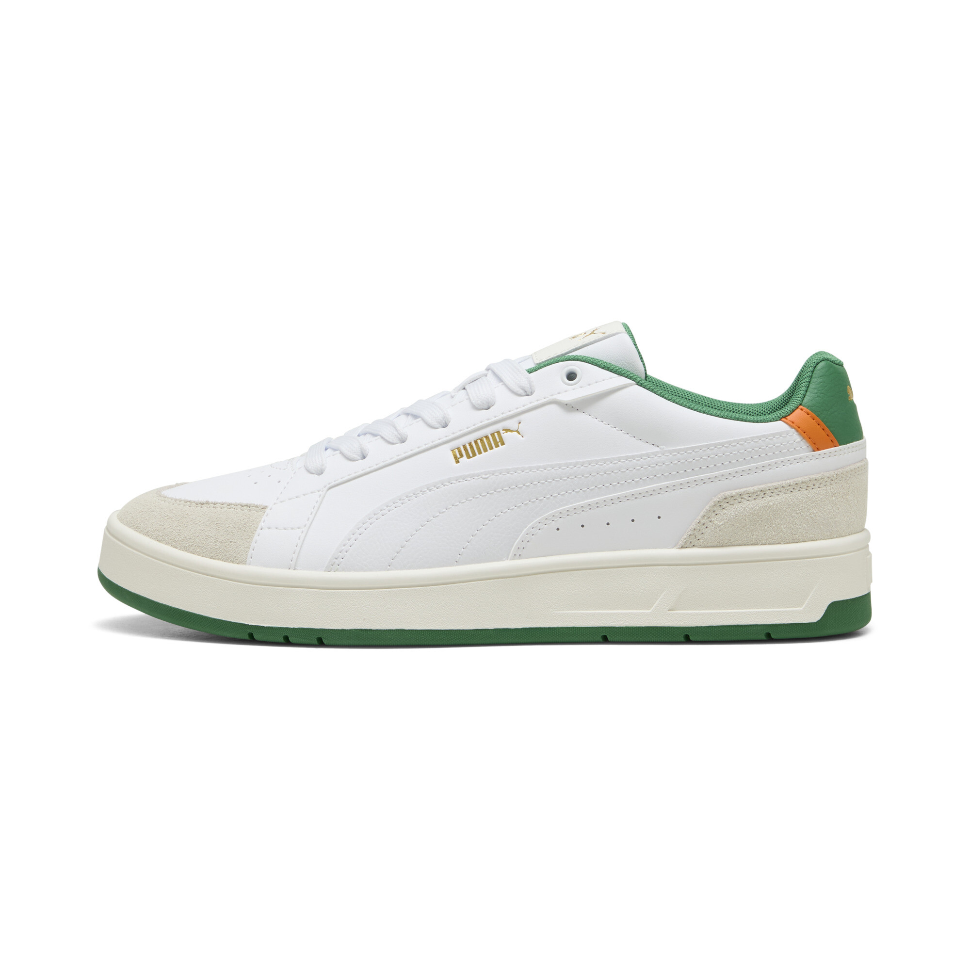 Puma Court Classico Sport Sneakers Unisex Schuhe | Warm White/Archive Green | Größe: 43