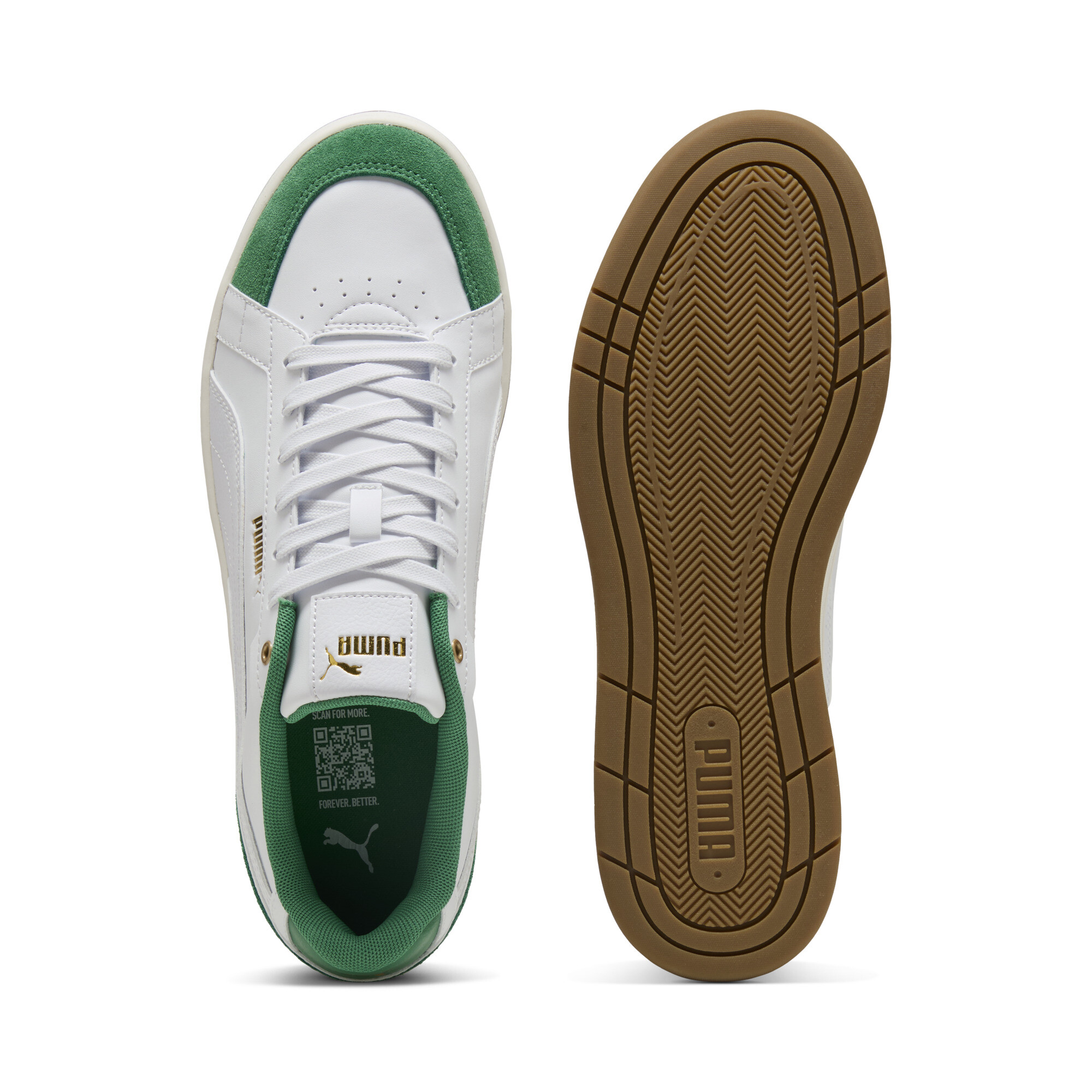 PUMA Court Classico Sport sneakers, Groen/Wit, Maat 38 thumbnail 4