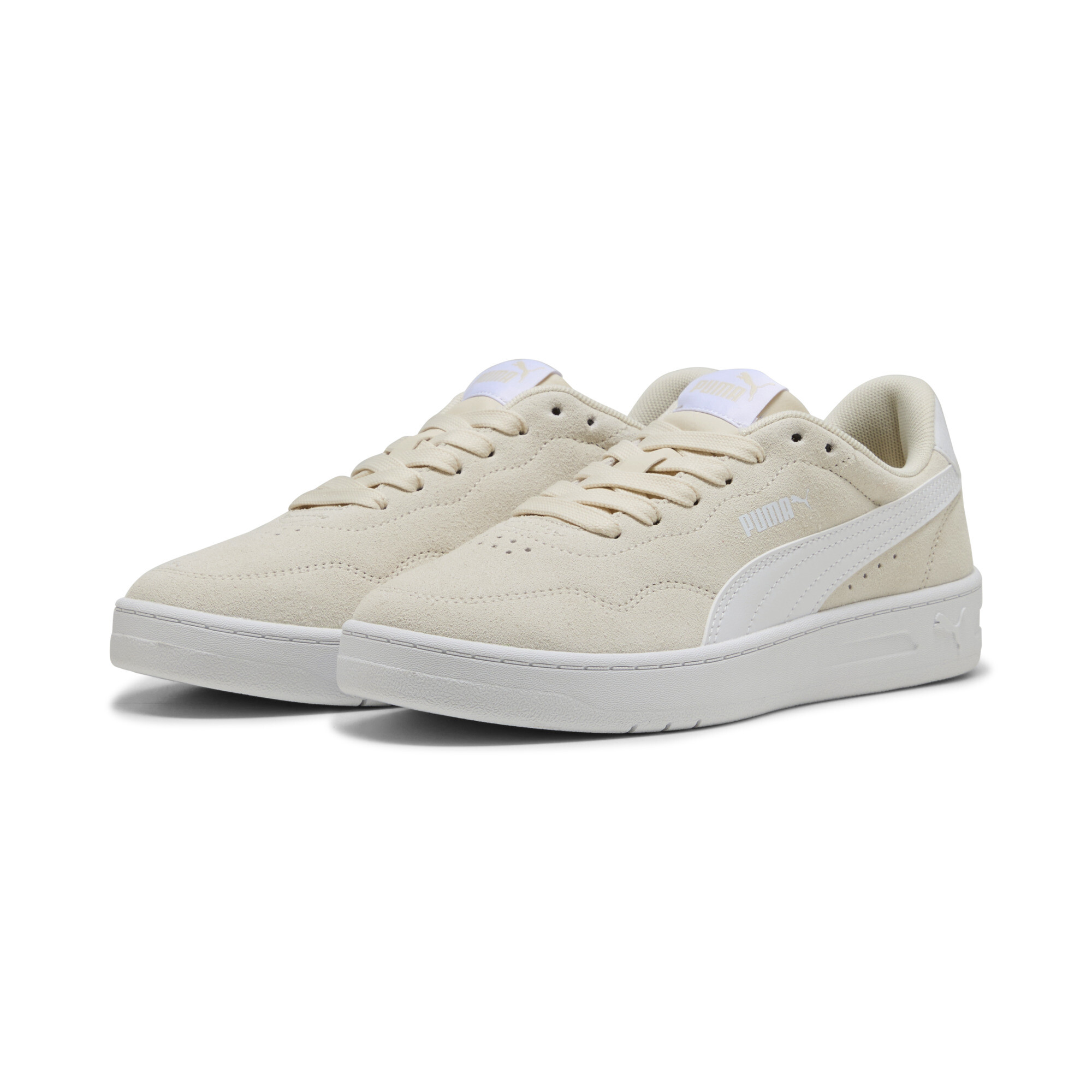 Women's Puma Court Lally Suede Sneakers, White, Size 41, Shoes