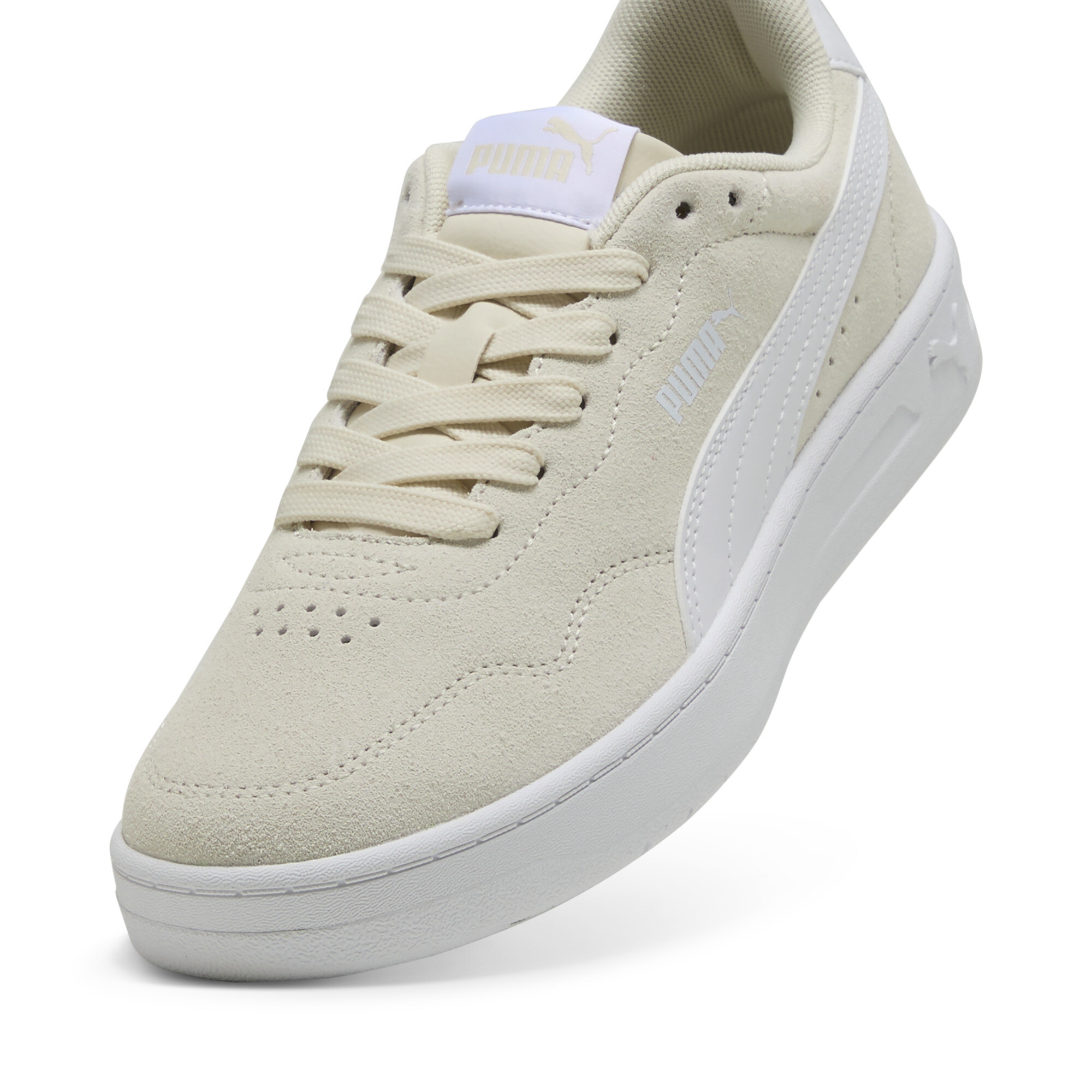 Women's Puma Court Lally Suede Sneakers, White, Size 41, Shoes