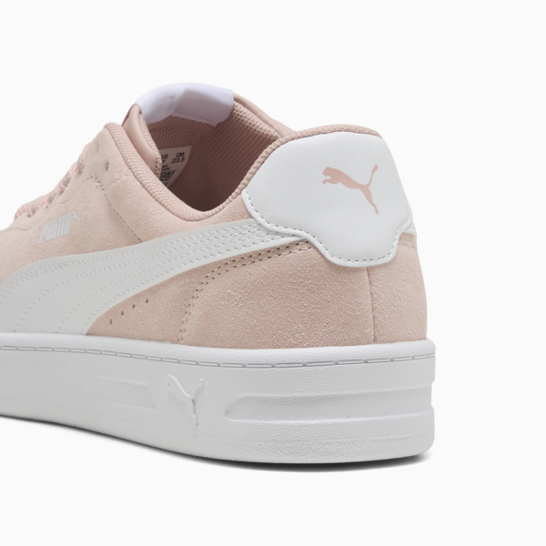 Court Lally Suede Sneakers Women, Rose Quartz-PUMA White, large-ZAF