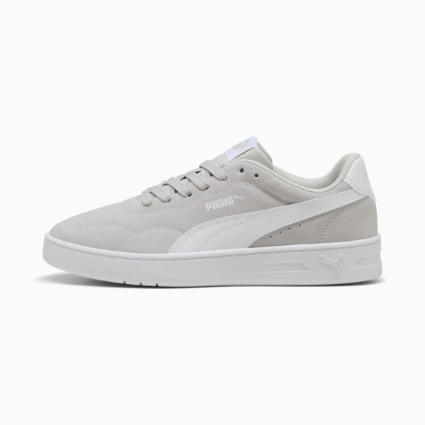 Court Lally Suede Sneakers Women, Glacial Gray-PUMA White, large-ZAF