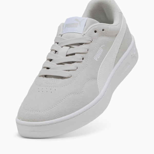 Court Lally Suede Sneakers Women, Glacial Gray-PUMA White, large-ZAF