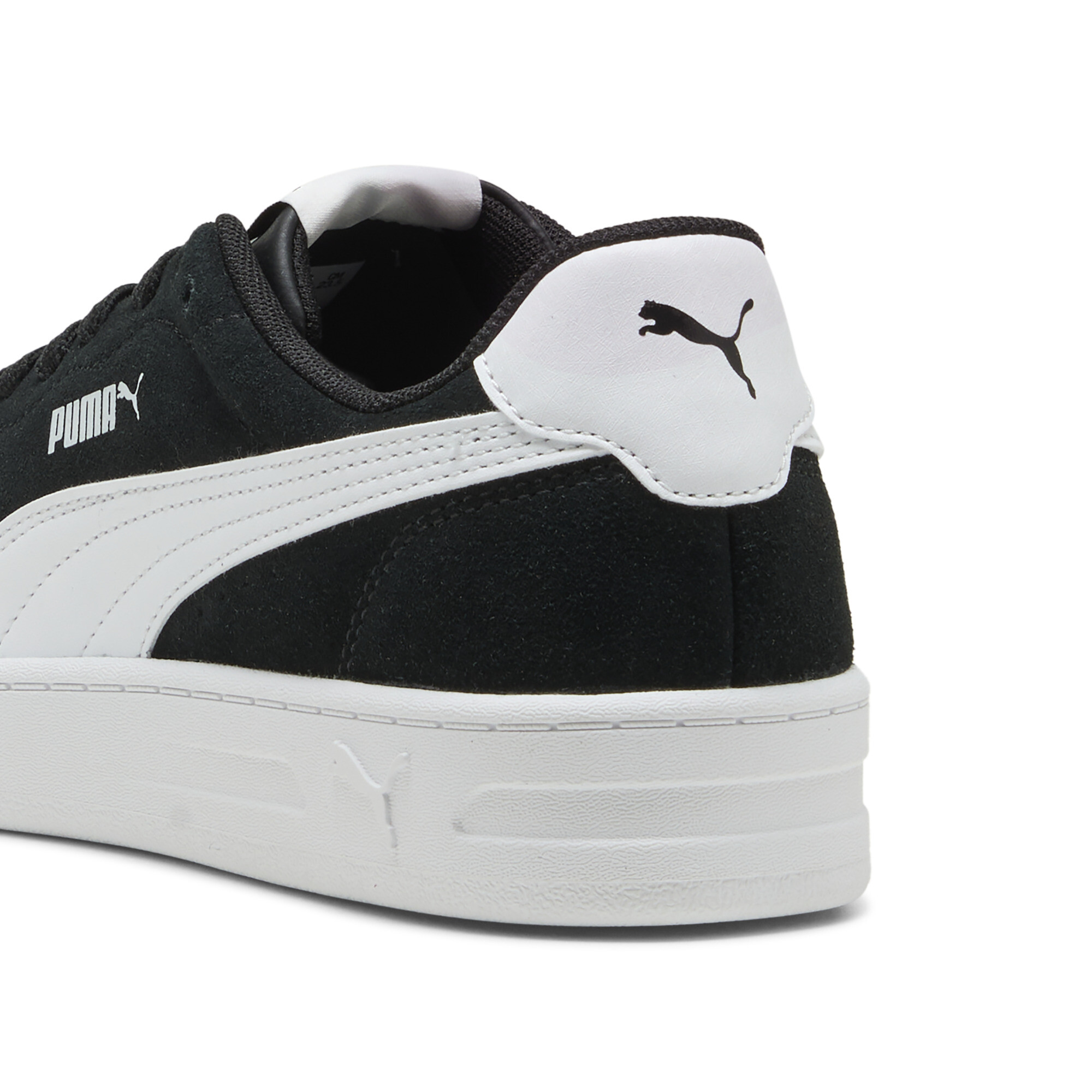 PUMA Court Lally Suede sneakers voor Dames, Zwart/Wit, Maat 35,5 thumbnail 5