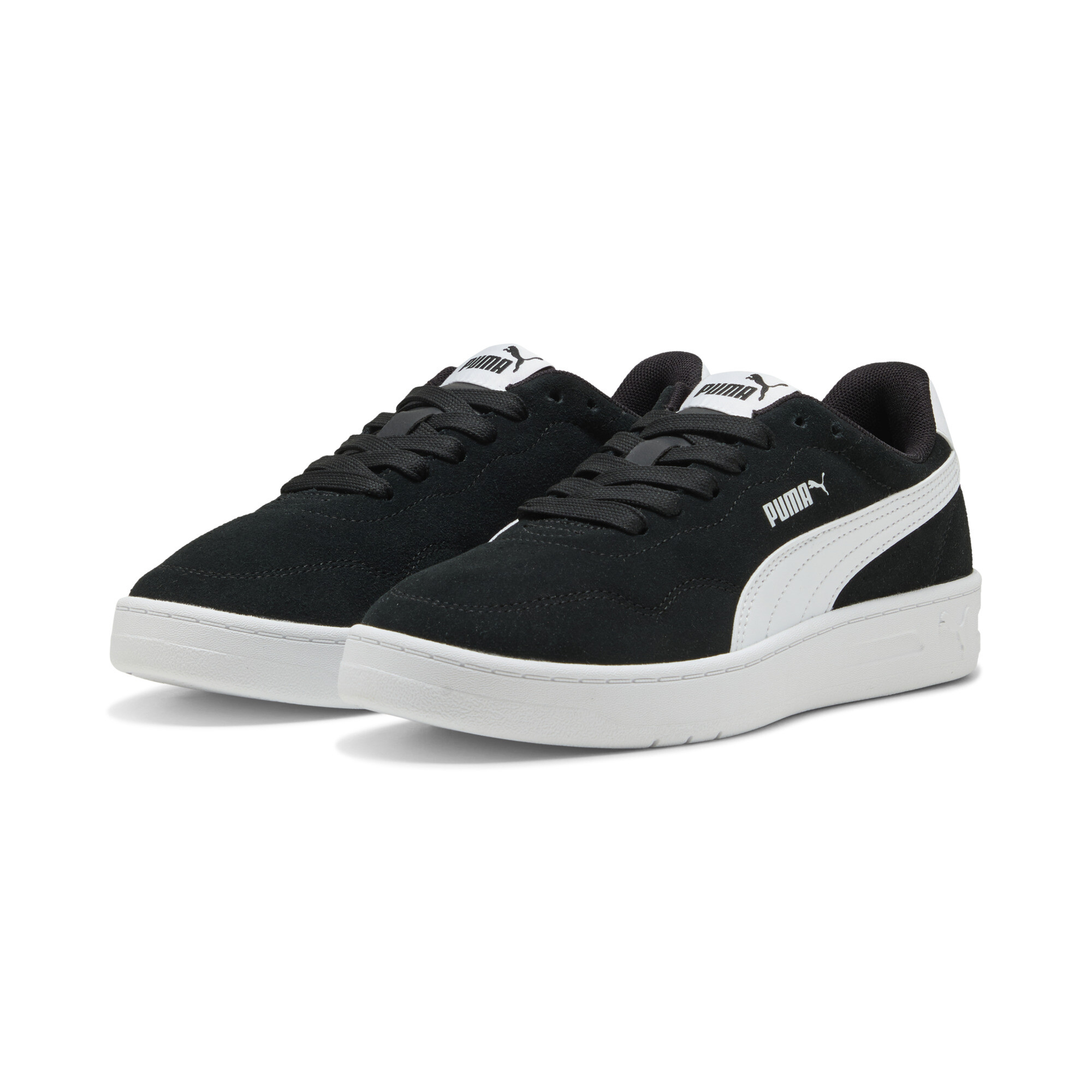 PUMA Court Lally Suede sneakers voor Dames, Zwart/Wit, Maat 35,5 thumbnail 6