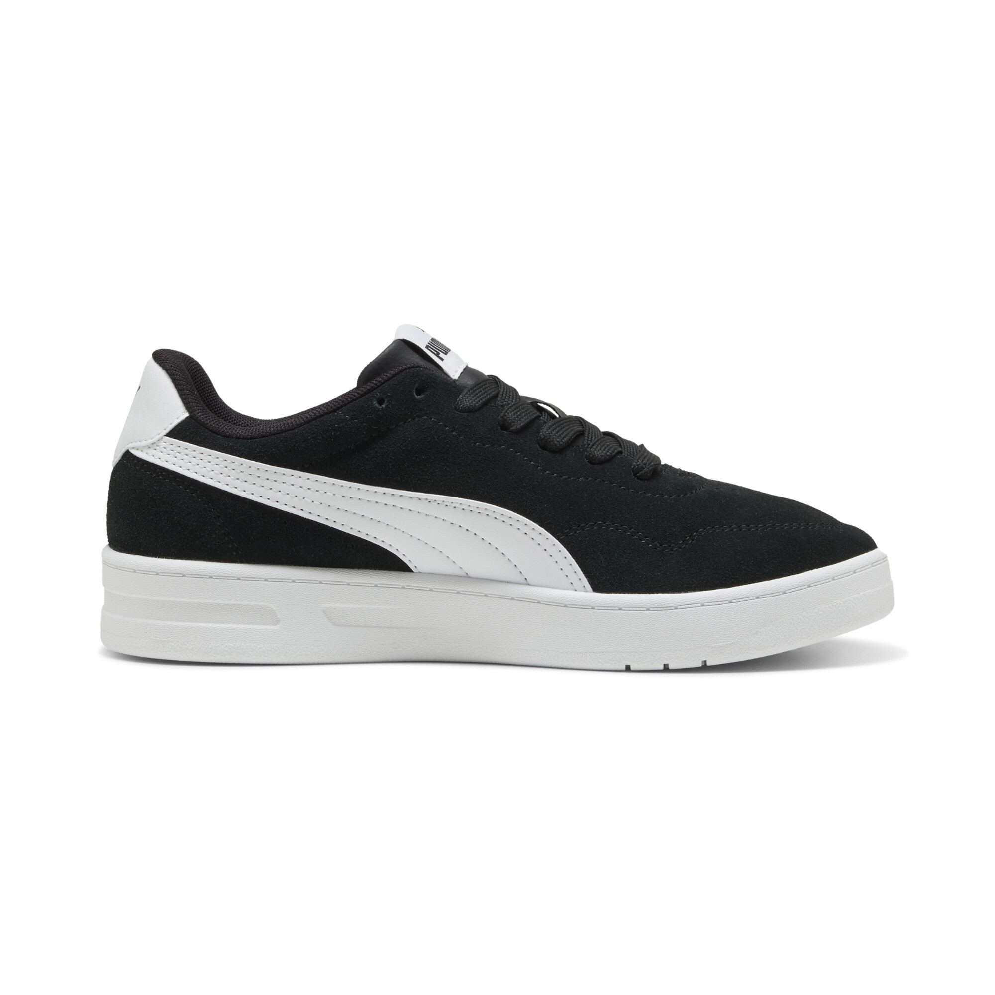 PUMA Court Lally Suede sneakers voor Dames, Zwart/Wit, Maat 35,5 thumbnail 3