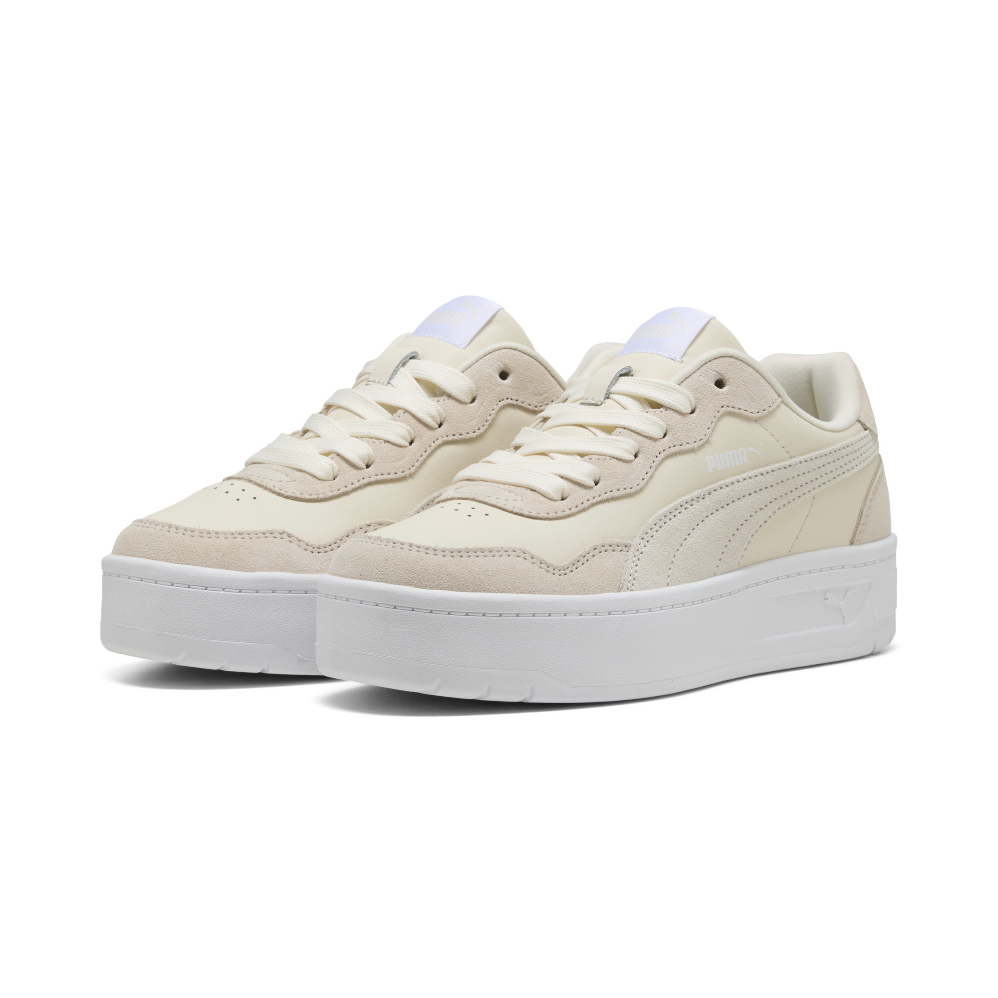 Women's Puma Court Lally Skye Suede Sneakers, White, Size 37, Shoes