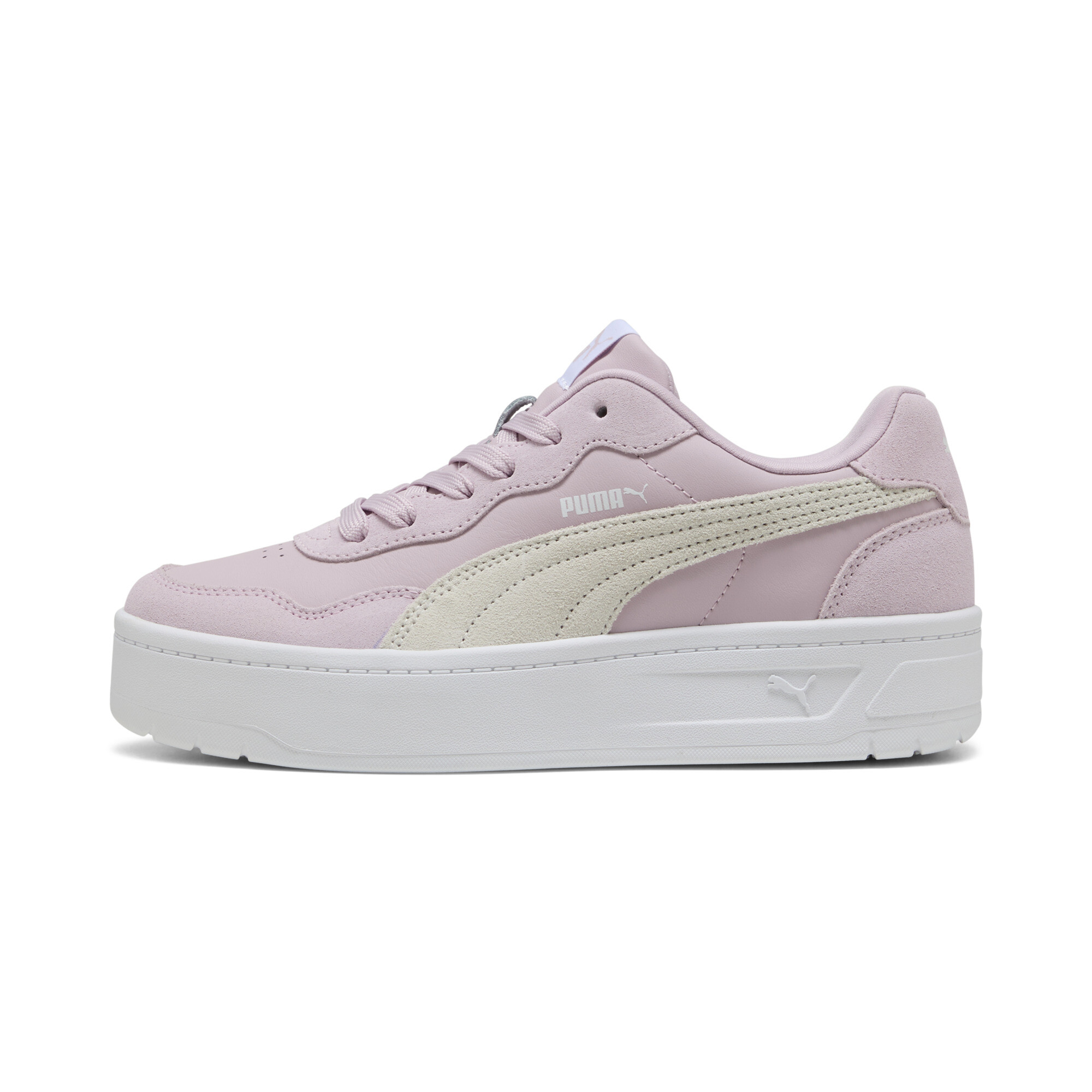 Puma Court Lally Skye Suede Sneakers Damen Schuhe | Mit Colorful | Rose Mauve/White | Größe: 39