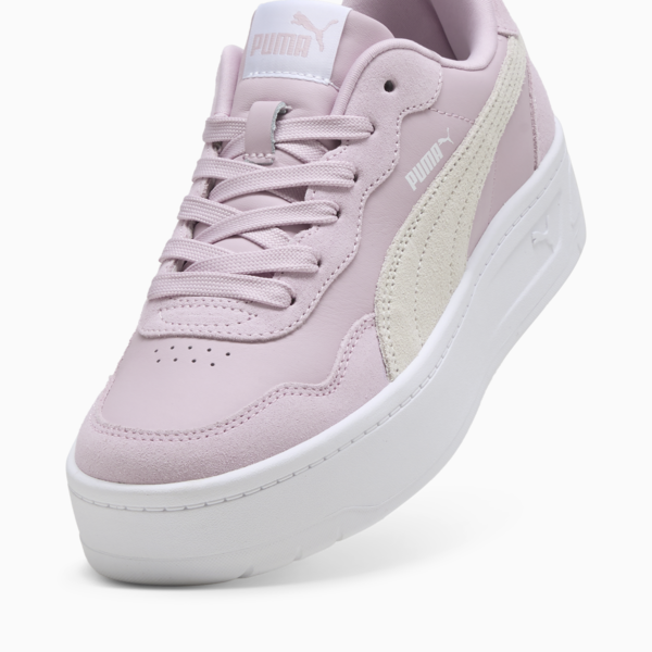 Court Lally Skye Suede Sneakers Women, Rose Mauve-PUMA White, large-ZAF