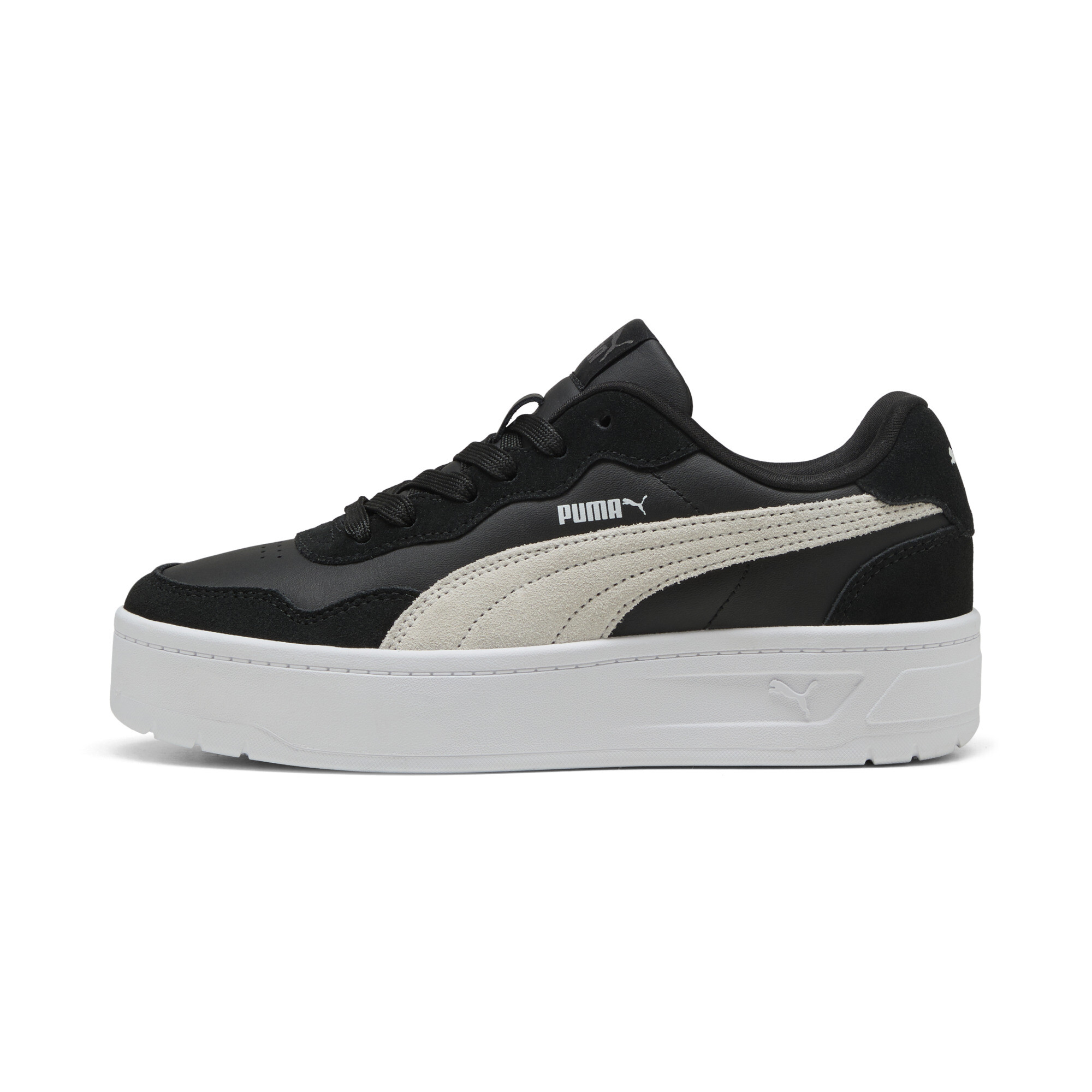 Puma Court Lally Skye Suede Sneakers Damen Schuhe | Mit Colorful | Black/White | Größe: 42.5