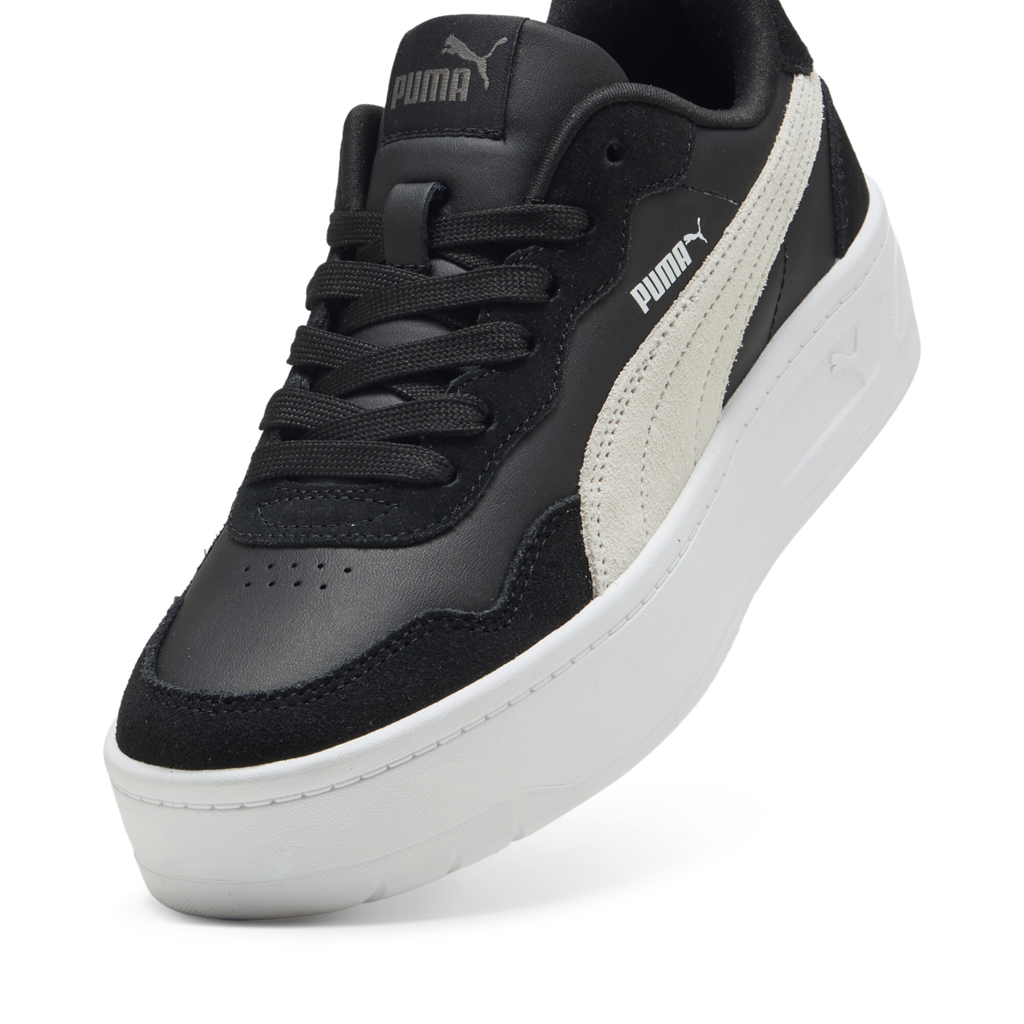 Women's Puma Court Lally Skye Suede Sneakers, Black, Size 42, Shoes