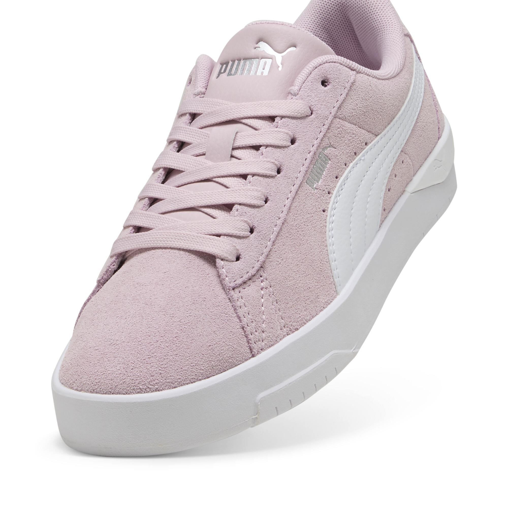 Jada Classic Suede sneakers voor Dames, Roze/Wit/Zilver, Maat 39 | PUMA