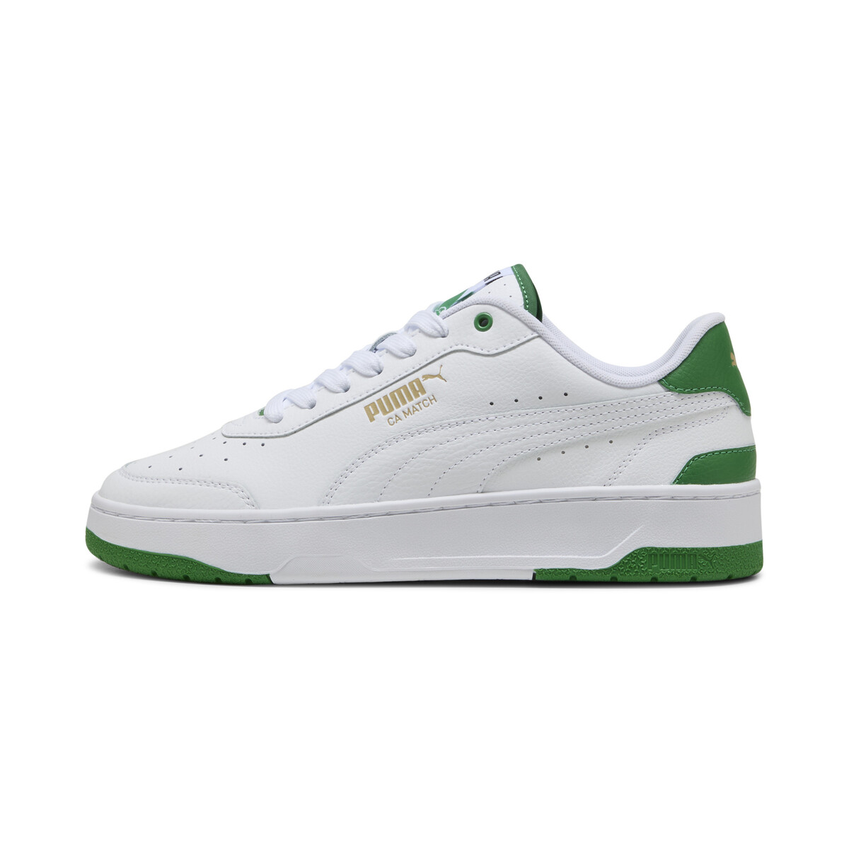 CA Match Sneakers Unisex in White/Archive Green by PUMA, UK 5