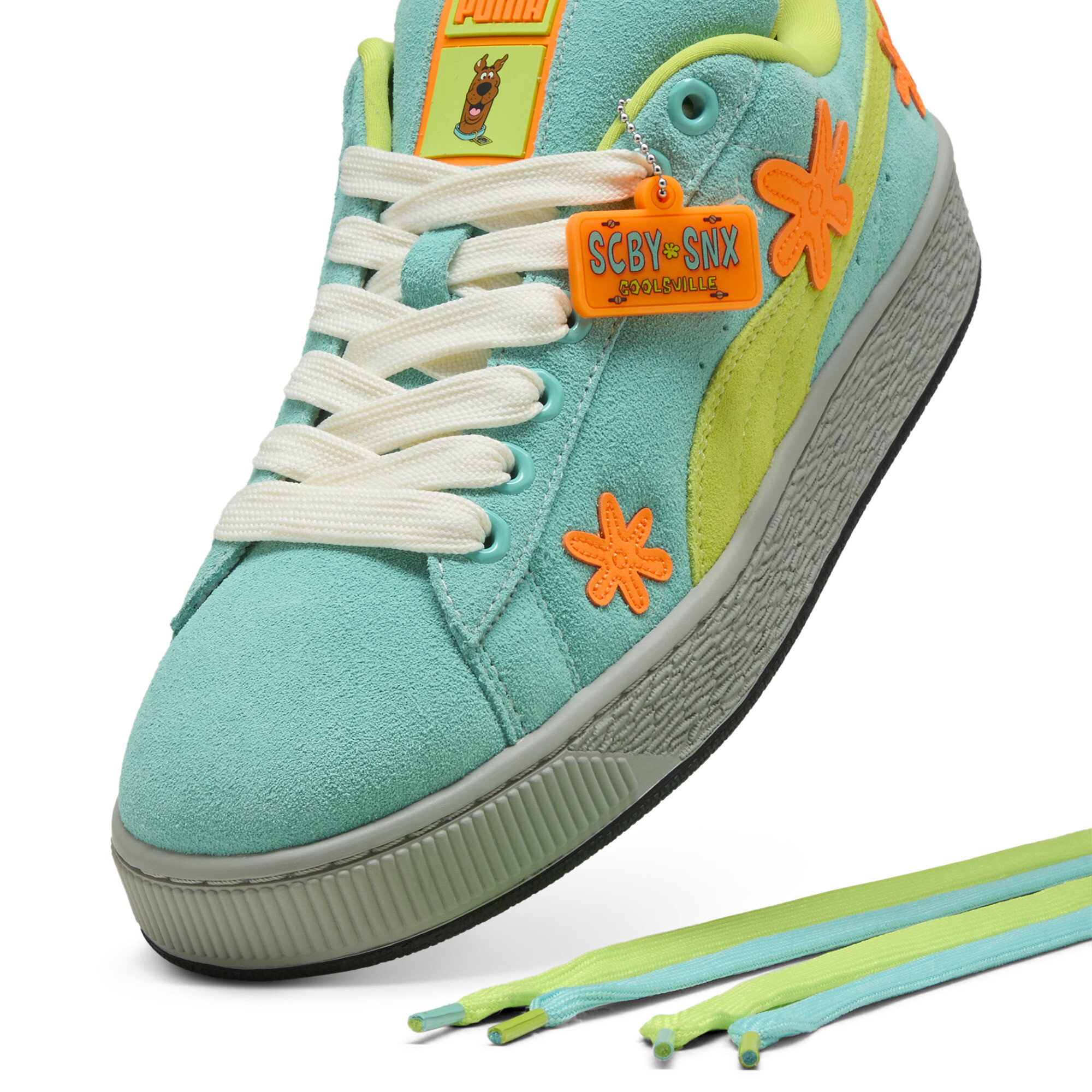 Puma HOOPS X SCOOBY DOO Suede XL Sneakers Unisex, Green, Size 44.5, Shoes