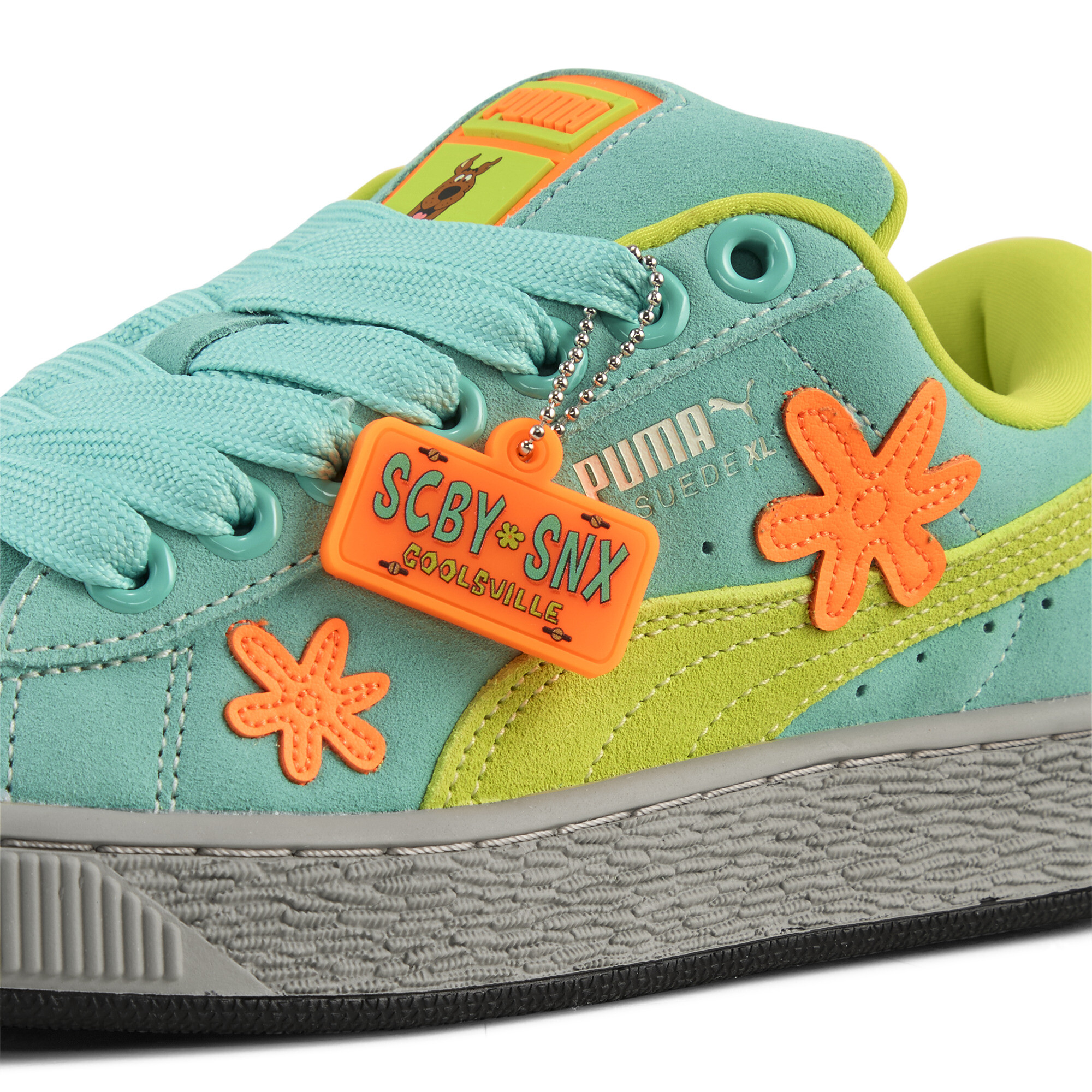 Puma HOOPS X SCOOBY DOO Suede XL Sneakers Youth, Green, Size 38.5, Shoes