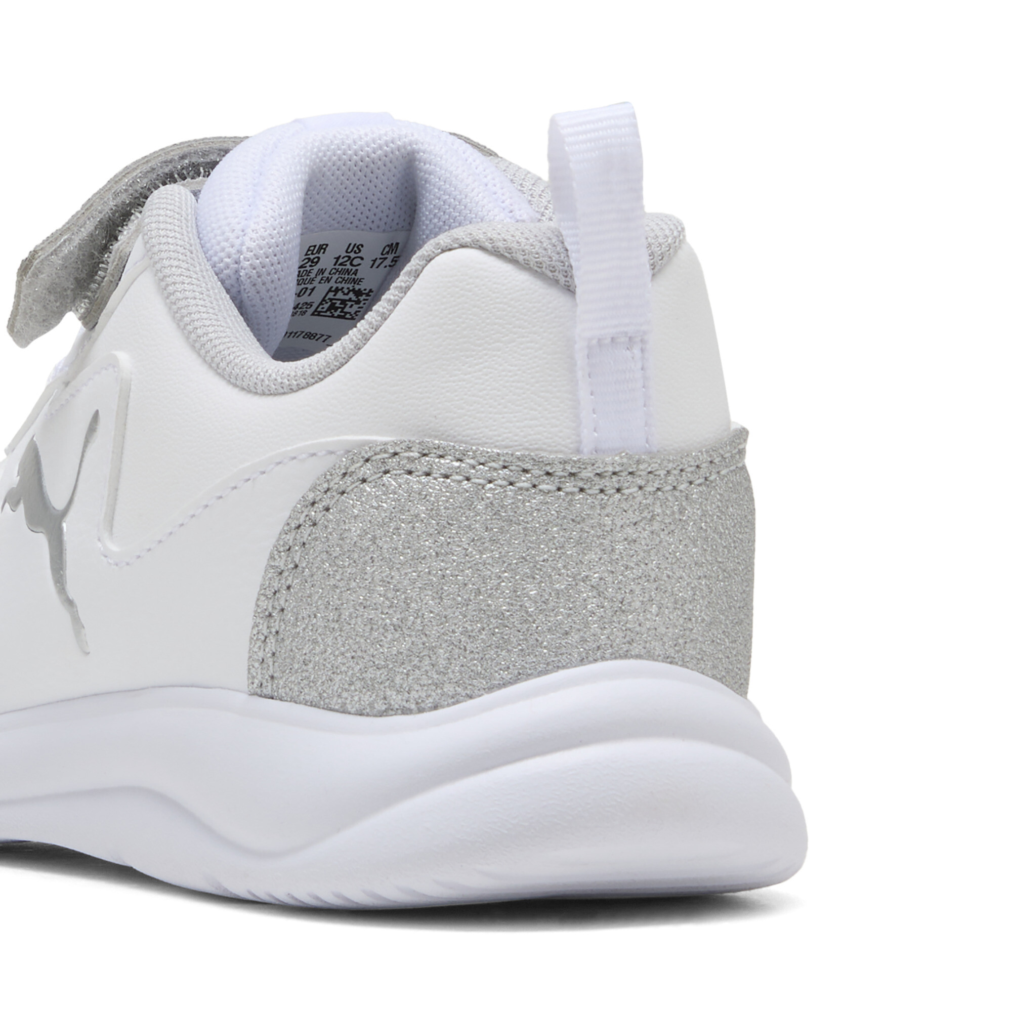 PUMA Fun Racer Metallic sneakers, Wit/Zilver, Maat 30 thumbnail 5