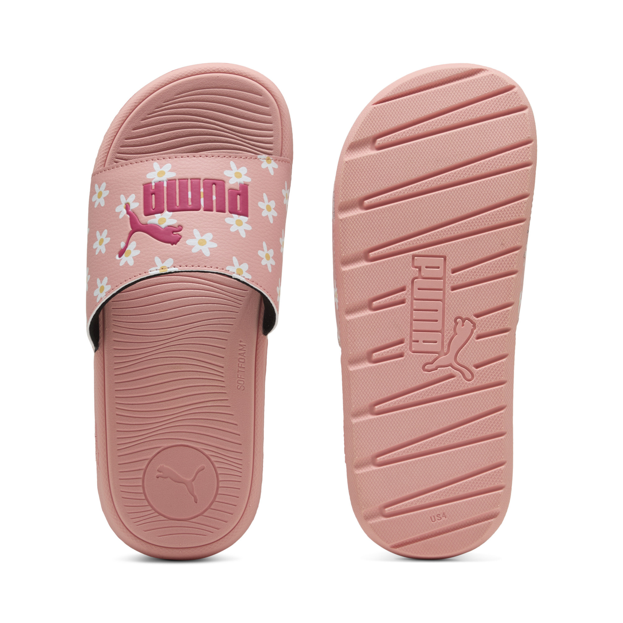 Puma Cool Cat 2.0 Daisies Little Kids' Slides In Pink