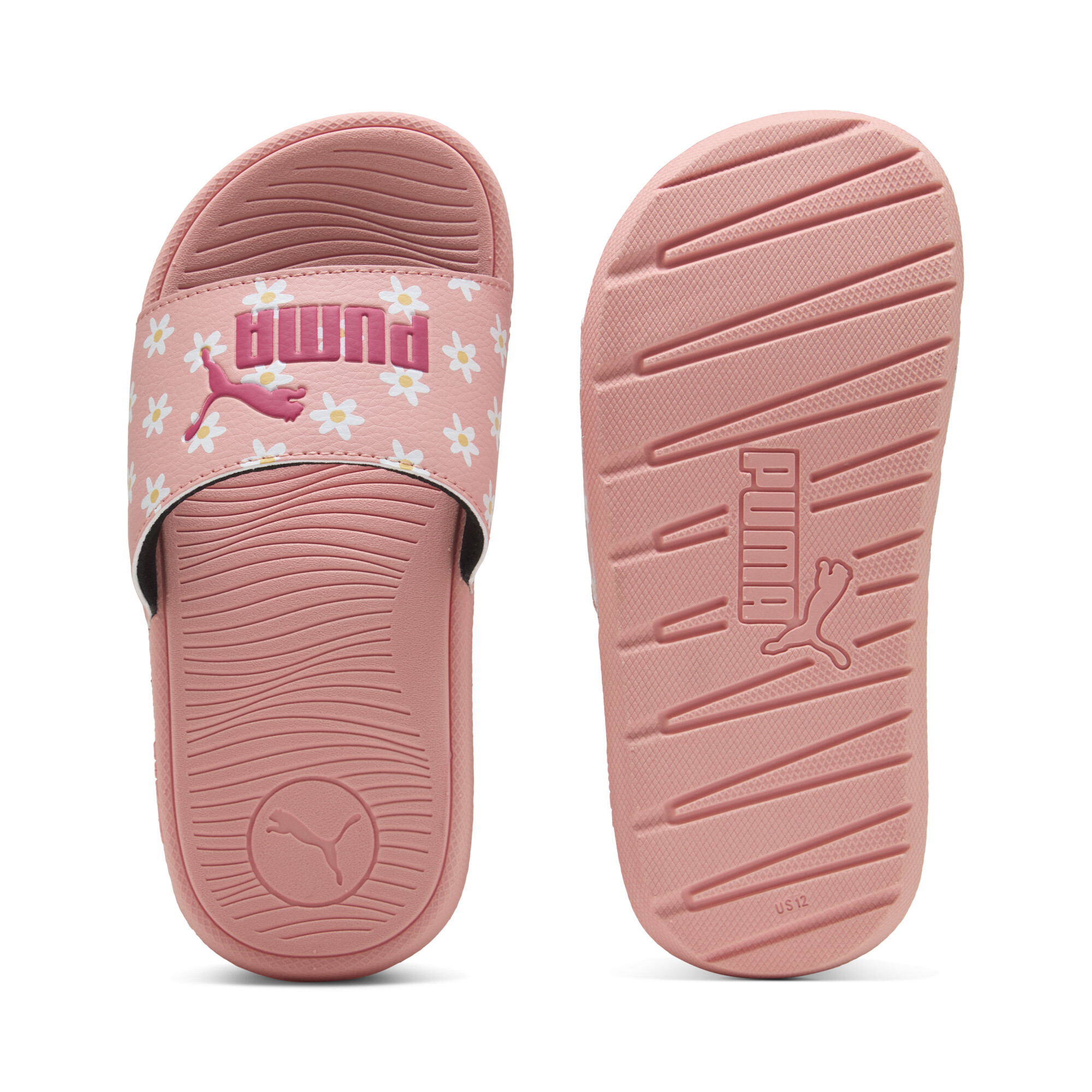 Puma Cool Cat 2.0 Daisies Little Kids' Slides In Pink