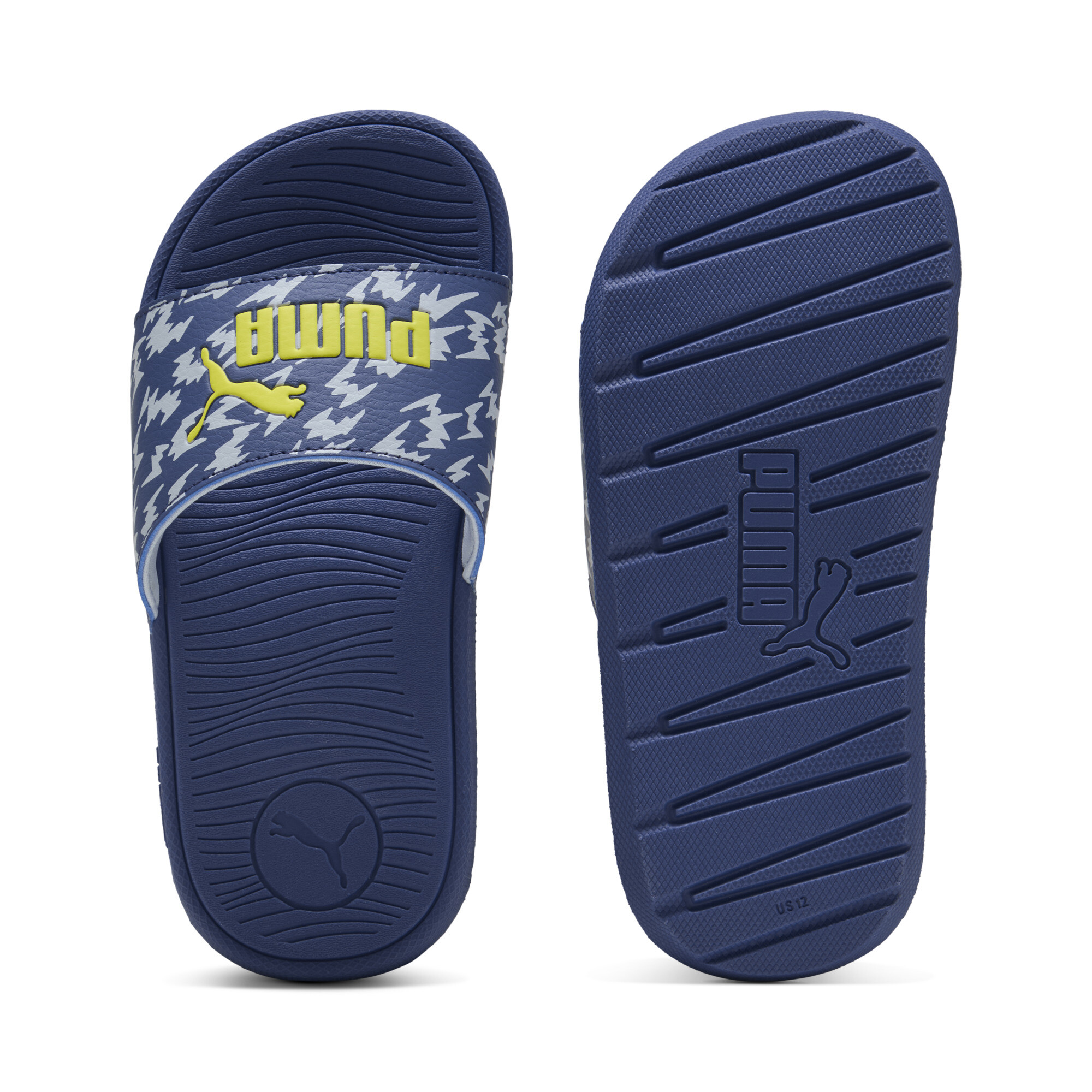 Puma Cool Cat 2.0 Poised 2 Race Slides Kinder | Mit Plain | Blue Crystal/Lemon Sherbert/Cool Weather | Größe: 29