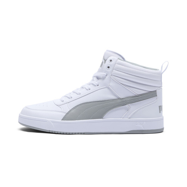 Puma Dribble Mid Men's Sneakers In White-smokey Gray