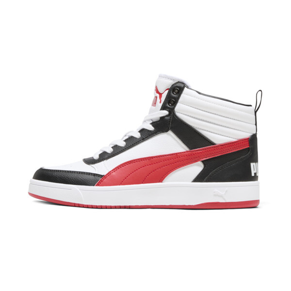 Puma Dribble Mid Men's Sneakers In White-for All Time Red- Black