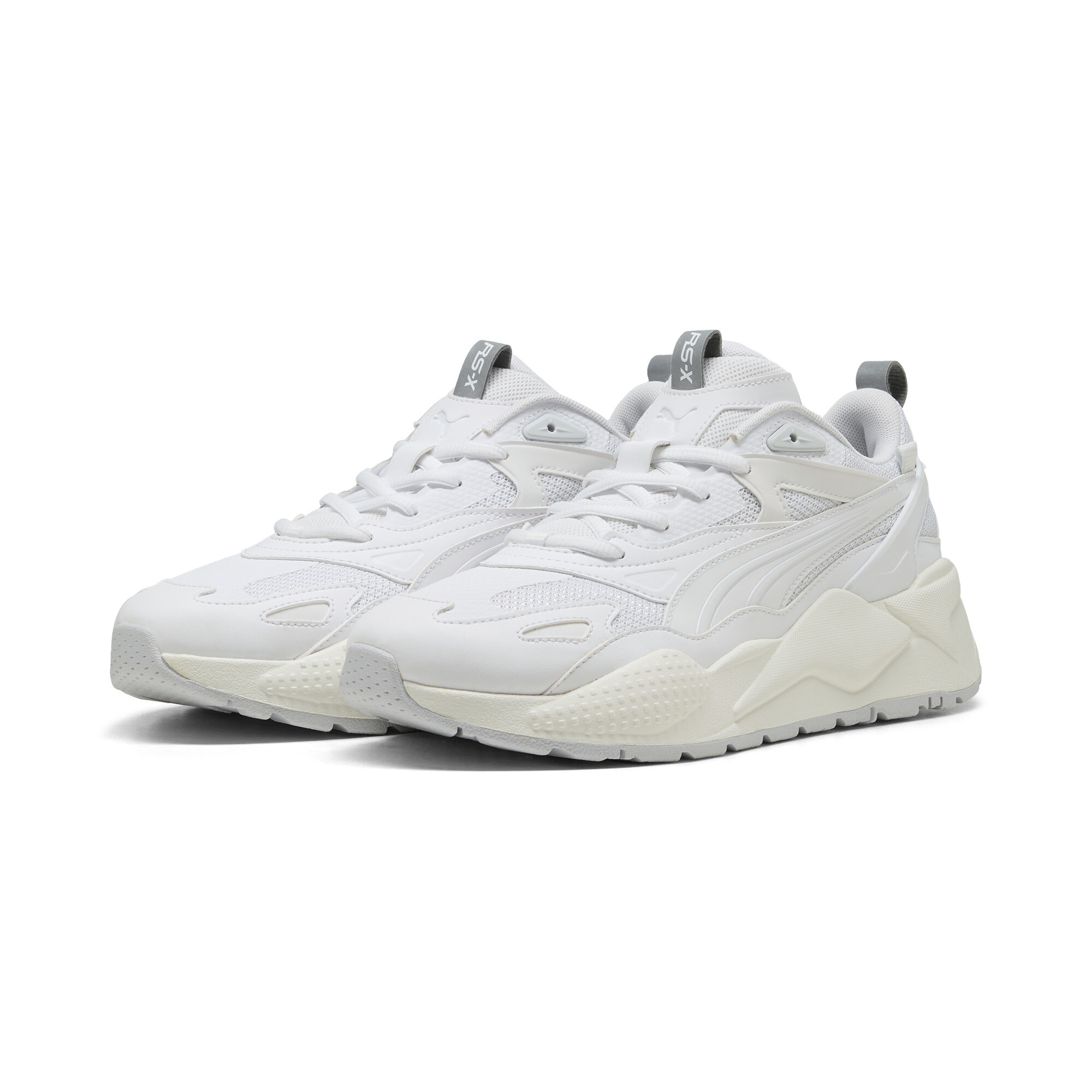 Kids' PUMA RS-X Efekt Lights On Reflect Sneakers In White/Silver, Size EU 45