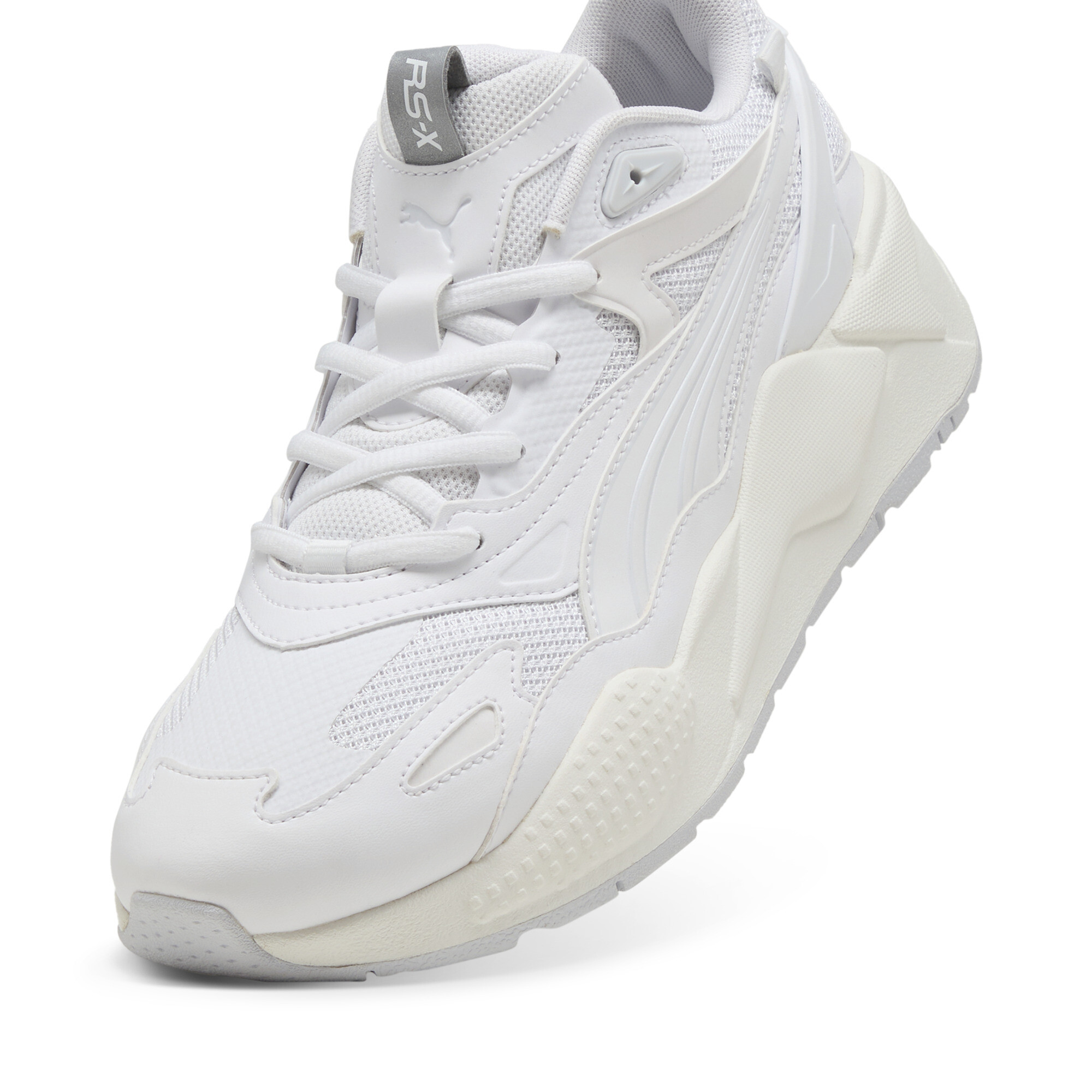 Kids' PUMA RS-X Efekt Lights On Reflect Sneakers In White/Silver, Size EU 45