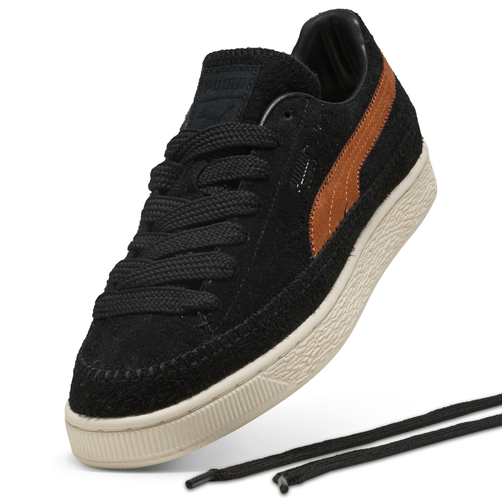 PUMA Suède Mocassin uniseks sneakers, Zwart, Maat 36 thumbnail 2