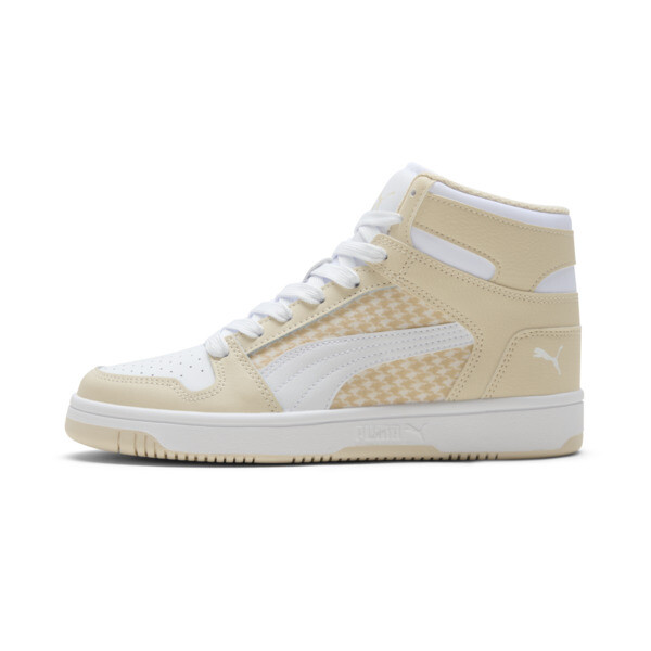 PUMA Rebound LayUp Houndstooth Women's Sneakers in Desert Dust/White/Alpine Snow - 401041_01