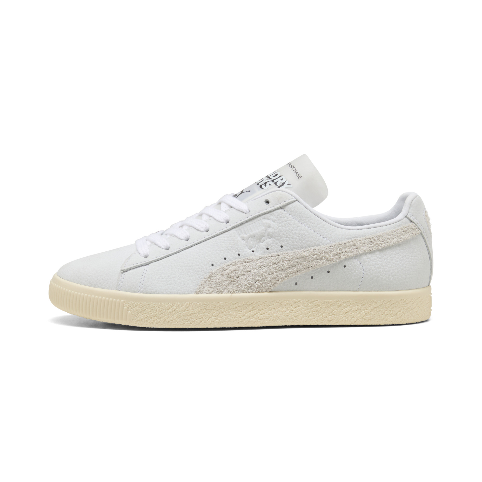 Puma Clyde Laundry Boys II Sneakers Unisex Schuhe | Mit Plain | White/Frosted Ivory | Größe: 37.5