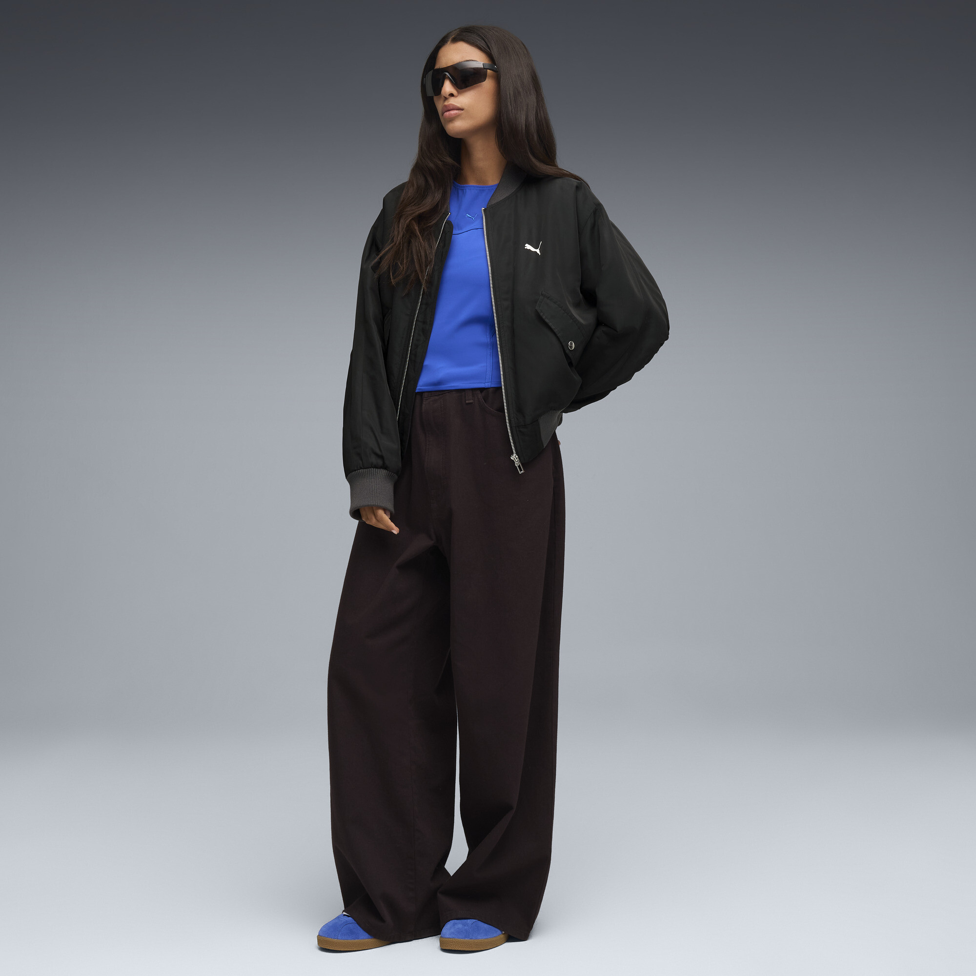 PUMA Brasil uniseks sneakers, Blauw/Wit, Maat 46 thumbnail 7