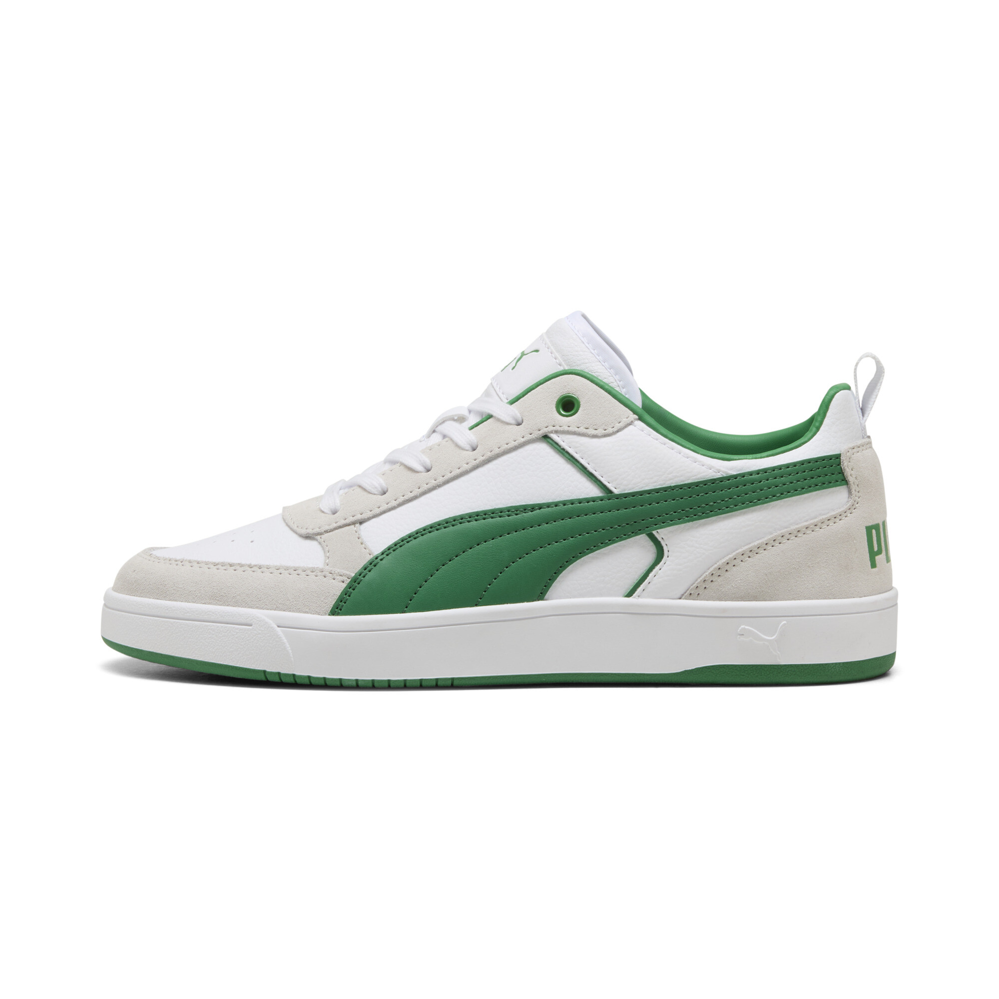 Puma Dribble SD Sneakers Schuhe | White/Archive Green/Feather Gray | Größe: 42