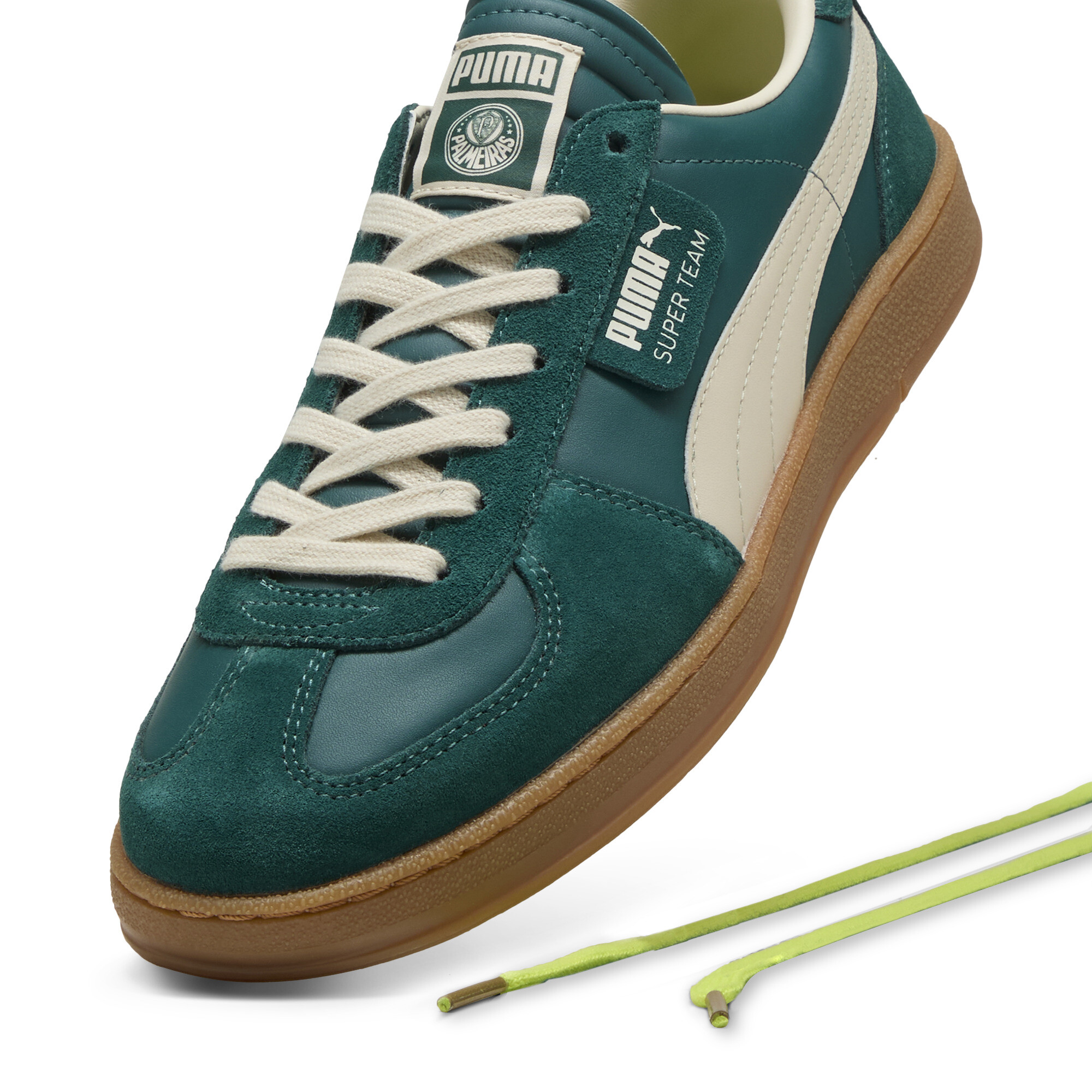 Kids' PUMA X PALMEIRAS Super Team Sneakers Unisex In Green, Size EU 46