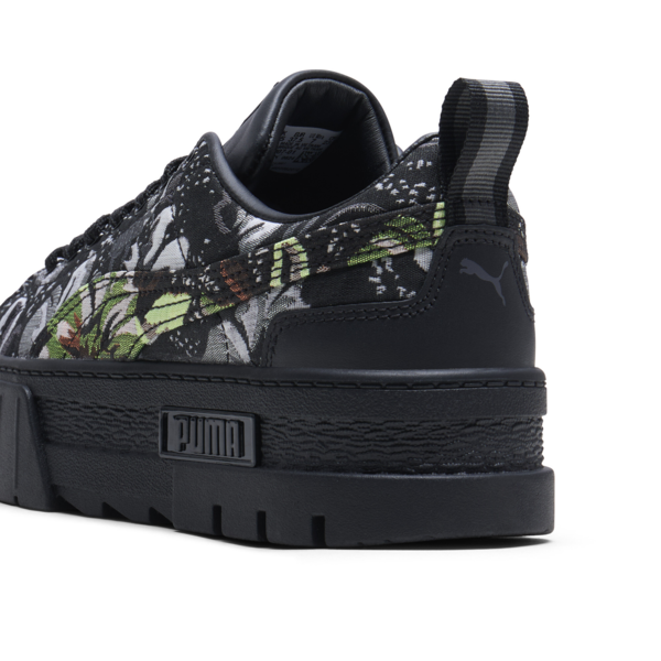 Zapatillas Mayze Dark Floral para mujer, PUMA Black-PUMA Silver-Smokey Gray, large-ARG