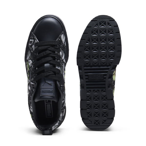 Zapatillas Mayze Dark Floral para mujer, PUMA Black-PUMA Silver-Smokey Gray, large-ARG